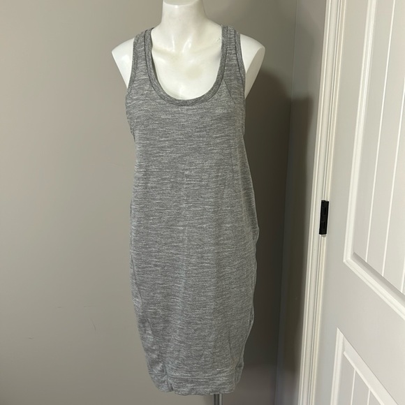 RAG and BONE DRESS Grey Racer Back Scoop Neck Sleeveless Knee Length Sz M - Picture 1 of 10